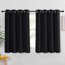 NICETOWN Black Out Curtain for Living Room - Easy Care Solid Thermal Insulated Grommet Blackout Panel/Drape for Bedroom Window (1 Panel, 52 inches Wide by 54 inches Long) (52"W x 54"L (Pack of 1))
