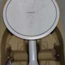 simplehuman 8" Round Sensor Makeup Mirror with Touch-Control Brightness, 5X Magnification, Rechargeable and Cordless, White Stainless Steel