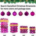 Fuchsia 2.5" Christmas Balls Christmas Tree Decoration Ornaments Shatterproof Hanging Balls for Birthday Halloween Holiday Wedding Decorations Set of 18pcs