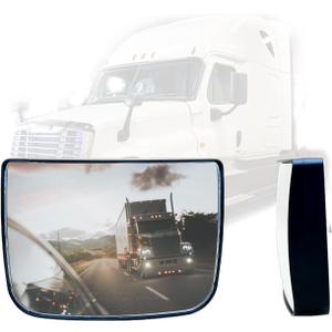 SPLENDID Replacement Mirror Glass, For 2008-2017 Freightliner Cascadia, Heated Wide Angle Convex Mirror, High Reflective, Driver/Passenger Side (OEM: TL28717A)