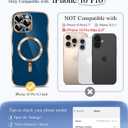 GVIEWIN for iPhone 16 Pro Case Compatible with MagSafe, Upgraded [Full Camera Protection][Cute Wave Frame][Military Grade Protection] Electroplated Soft Phone Cover for Women Girl, Blue