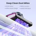 ezly Mattress Vacuum Cleaner with 18KPa Strong Suction, Mattress Cleaner for Bed, Sofa & Couch, HEPA Filter, UV-C Light, 48,000 RPM Deep Tapping, 140F Heat Drying, Corded