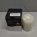 TECHLONG Flameless Candles Battery Operated with Timer, 3D Moving Flame Flickering, Last 600+ Hours Battery Candles, 3" x 4" Ivory Real Wax Electric LED Candle for Wedding Party Decorations