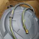 110 FT x 1/2" Retractable Garden Hose Reel, Heavy Duty Automatic Hose Reel Wall Mount - 3/4in Brass Fitting 10 Pattern Nozzle, Any Length Lock Slow Retraction 180° Swivel, Upgraded UV Resistant