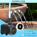 NFESOLAR Submersible Water Pump 880GPH, 60W Ultra Quiet Fountain Pump with Dry Burning Protection 9ft High Lift for Fish Pond, Fountains, Waterfall, Hydroponics, Aquariums KF206