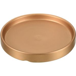 PATIKIL Plant Pot Saucer 5 Inch, Ceramic Round Flower Drip Tray for Indoor Outdoor, Gold