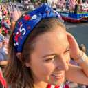 4th of July USA Beaded Headbands for Women Girls Red White Blue American Flag Headband Knotted Crystal Pearl Patriotic Hairband American Fourth of July Accessories Gifts