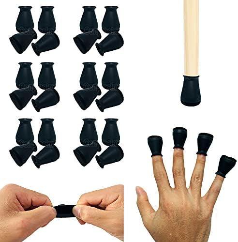 Extra Small Silicone Chair Leg Floor Protectors with Felt, FIT 19/32” to 15/16” Glide Chair Leg Caps Silicon Furniture Leg Feet Cover Bottom Slide Protect Hardwood Floors No Scratches No Noise 24 Pack
