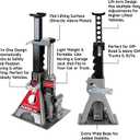 Powerbuilt 3 Ton, Bottle Jack and Jack Stands in One, 6000 Pound Capacity, All-in-One Car Lift, Heavy Duty Vehicle Unijack, Wide Base, 620471