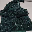 Women's Sexy Glitter Halterneck Sleeveless Bodycon Sequins Club Party Mini Dress, Size M