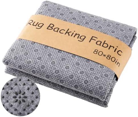 BESGEER Rug-Backing-Antislip-Tufting-Cloth, 80 * 80" 2mm Thick (More Wear-Resistant & Tear-Resistant & Durable), Perfect for Carpets Rug Tufting Gun Cushion Punch Needle Rug (6'8" x 6'8" (Rectangular))