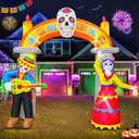 Amazon.com: 9 Ft Day of The Dead Halloween Inflatables Archway Dia De Los Muertos Decorations Inflatable Arch with Skull Skeleton LED Light Decor for Lawn Yard Garden : Patio, Lawn & Garden