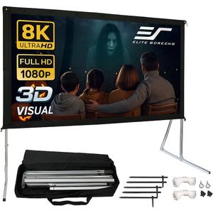 Elite Screens 120-INCH Projector Screen|Outdoor Indoor Movie Screens|16:9 Freestanding Portable Foldable ProjectionStand|Home Theater, OMS120H2