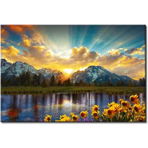 Sunrise Mountain Wall Art Nature Grand Teton Pictures for Kitchen Bedroom National Park Sunflower Poster Canvas Prints Sunset Forest Lake Fall Scenery Painting Artwork Home Decorations 16x24 Gifts Sunrise Mountain Wall Art Nature Grand Teton Pictures for Kitchen Bedroom National Park Sunflower Poster Canvas Prints Sunset Forest Lake Fall Scenery Painting Artwork Home Decorations 16x24 Gifts