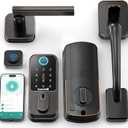 WiFi Smart Locks for Front Door: Hornbill Keyless Entry Door Lock with Handle, Fingerprint Keypad Deadbolt Front Door Lock Set, Electronic Biometric Digital Lock, App Remote Control, Oil Rubbed Bronze