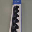 Wall Mount Broom Mop Holder Hanger Garden Tool Organizers Rack Garage Laundry Room Organizations and Storage with Hooks Heavy Duty (Black)