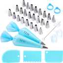 Piping Bags and Tips Set, Reusable Cake Decorating Kit