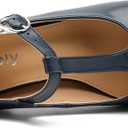 Women's T-Strap Mary Jane Pumps, 2.56 Inch Block Heel, Round Toe Dress Shoes 38
