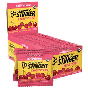 Honey Stinger Organic Cherry Blossom Energy Chew, Gluten Free & Caffeine Free, for Exercise, Running and Performance, Sports Nutrition for Home & Gym, Pre and Mid Workout, 12 Pack, 21.6 Ounce , Best By: 02/19/2027