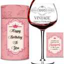 Vintage 1995 Engraved Wine Glass - 30th Birthday Gifts for Her, 30 Year Old Women Gift, 1995 Woman Wine Glass, Turning Thirty Present, 30th Birthday Gifts Ideas for Daughter, Wife, Sister, Ladies