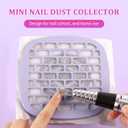 ANGNYA Mini Nail Dust Collector, Compact Vacuum Fan Dust Collector for Beginner with 10PCS Filter Pads Dust Suction Machine Manicure Pedicure Tool for Acrylic Nail Polishing for Home Use