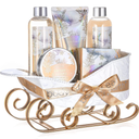 Gift Baskets for Women, Body & Earth Gift Set with Jasmine & Honey Scent Includes Bubble Bath, Hand Cream, Holiday Gift Baskets, Bath and Body Gift Sets for Women, Happy New Year Gifts
