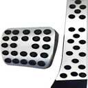 Anti-Slip Aluminum Brake Gas Pedal Pads, Auto No Drilling Accelerator Pedal Covers Foot Pedal Pads Kit, Compatible with Mercedes-Benz C E S GLC GLE GLS CLS Class W205 W213 X253 W167, Silver