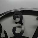 Maxstar Large Round Wall Clock for Living Room Decor Battery Operated Non Ticking Black Metal Wood Clocks for Home Living Room Garden Farmhouse Office Kitchen Decoration -32 inch (Black-arabic Numerals)