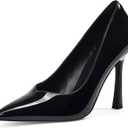 Elisabet Tang Women's High Heels Pumps Closed Pointed Toe Stiletto 4inch Heels Classic Office Special Dressy Wedding Pump Shoes 8