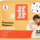 Hello Bello Diapers, Size 1 (8-12 lbs) Superstars, 32 Count of Premium Disposable Baby Diapers, Hypoallergenic with Soft, Cloth-Like Feel