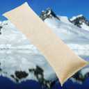 HOMFINE Cooling Pillow Cases Body Size - Double Side Q-Max 0.439 Cooling Fiber for Pillow Protector, Breathable Cold Pillow Cover for Hot Sleeper Night Sweat, Hidden Zipper, 1 Pack (20"x54", Beige)