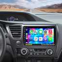 4G+64G Car Radio for Honda Civic 2013-2017(Only US Version) with Wireless Carpaly & Android Auto,9 Inch IPS Touch Screen Car Stereo with GPS Navigation/Bluetooth 5.2/FM/Backup Camera/WiFi/SWC/HiFi