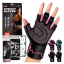 MhIL Workout Gloves for Women – Breathable Gym Gloves for Women with Palm Protection and Enhanced Grip – Padded Weight Lifting Glove for Womens with Wrist Wraps Support Weightlifting Exercise Cycling, S