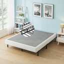 POOUPHV King Box Spring 5 INCH Low Profile Metal Heavy Duty Easy Assembly Sturdy Box Spring Mattress Foundation Heavy Duty Structure with Cover Noise Free Non-Slip Easy Assembly