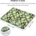 Green Frog Kawaii Mouse Pad Wireless Cute Animal Aesthetic Mousepad Desk Mat Square Cottagecore Cartoon Bee Washable Funny Office Accessories Computer Laptop Travel Decorative Design Fun Gaming