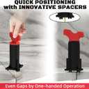 Reusable Tile Leveling System, Tile Tools for Installation, Tile Leveling Clips Tile Spacers(120 Sets+120 Extra Pins)