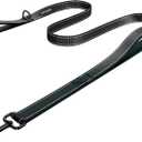 Dog Leash 4ft Long, Double Handle Dog Leash for Safety Control Training, Heavy Duty Dogs Leads with Traffic Padded Handles, Reflective Leashes for Small Medium Large Dogs(4ft, Black)