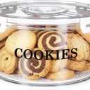 Cookie Jar with Airtight Lid,Bread Box Bread Boxes for Kitchen Counter,Time Recording Bread Storage Container, BPA-Free Plastic Containers for Cookies, Toast, Bagel, Donut, Homemade Bread-White, Large-Square