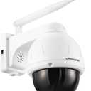 940nm RTSP PTZ Camera Outdoor WiFi for Home Security Human Tracking, Surveillance Cameras Motion Detection, 50FT Hidden Night Vision, 32G SD Card Wide Angle Siren 2-Way Audio Waterproof (White)