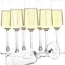 UMI UMIZILI Champagne Glasses Set of 8, Long Stem Champagne Fltute with Mordern Shape, Sparkling Bubble Wine Glasses for Party Bar Resturant Clear, Dishwasher safe (8 Pcs/ Set)