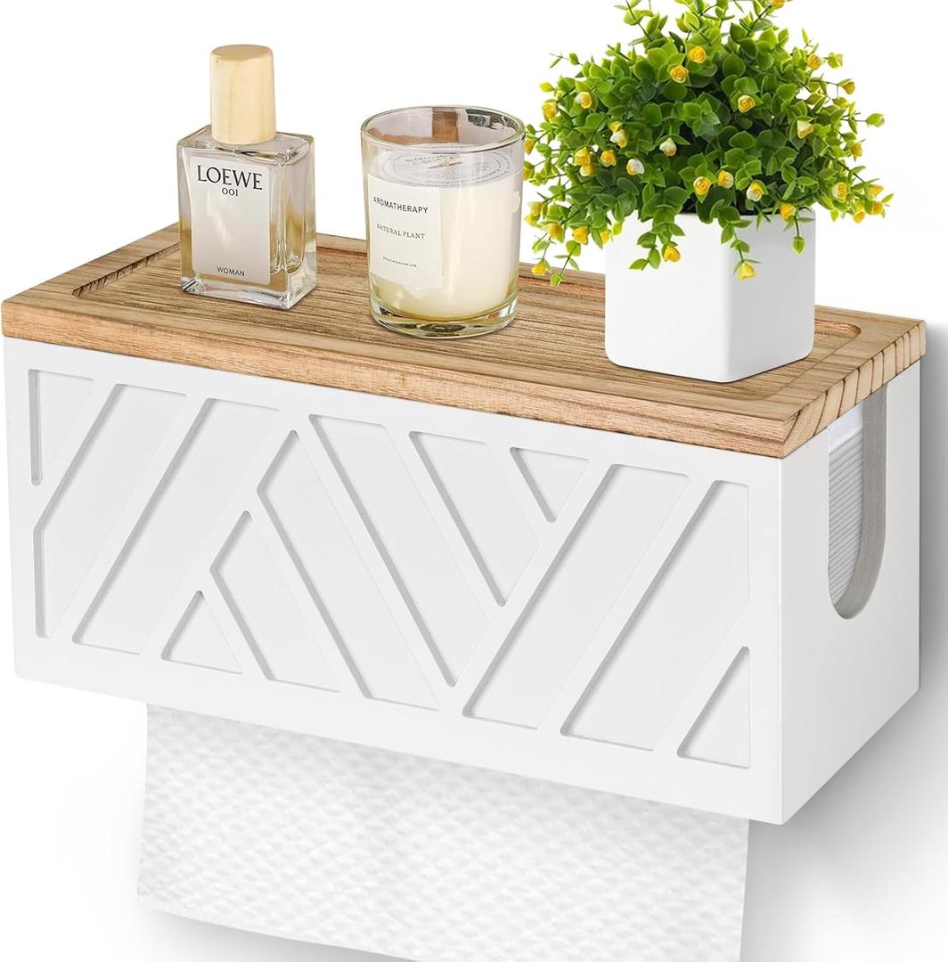 Paper Towel Dispenser Wall Mount, Paper Towel Holder Wall Mounted with Lid, Solid Wood Commercial C-Fold, Z-Fold, Trifold Hand Paper Towel Holder Dispenser Hand Towel Holder for Bathroom Kitchen Decor Paper Towel Dispenser Wall Mount, Paper Towel Holder Wall Mounted with Lid, Solid Wood Commercial C-Fold, Z-Fold, Trifold Hand Paper Towel Holder Dispenser Hand Towel Holder for Bathroom Kitchen Decor