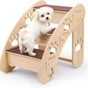 Wooden Dog Stairs, 3 Step, Non-Slip