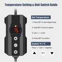 Dimming Thermostat, PID Temperature Controller with Memory Function, Reptile Thermostat for Reptile Heat lamp, Specifically Designed for Light Heat Bulbs & Heaters for Terrariums