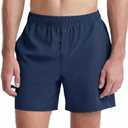 ODODOS Men's Athletic Shorts with Pockets 9" Quick Dry Lightweight Workout Gym Running Shorts, Blue, Medium