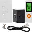 DIGITEN Gas Fireplace Remote Control Kit, Thermostat with Timer Kit for Millivolt Valve Gas Fireplaces, Large LCD Display, Wireless Thermostat Switch System On/Off/AUTO Control with Safety Lock