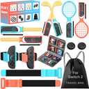 NinABXY For 2025 Nintendo Switch 2 Sports Accessories 15 in 1 Bundle, Designed for Switch Sports Games,Mario Golf Super Rush,Mario Tennis Ace,Just Dance,Ring Fit Adventure