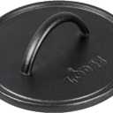 8" Cast Iron Round Flat Grill Press