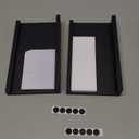 Small Black Floating Shelves for Wall Decor, Wall Mounted Wood Shelf for Bedroom, Living Room, Bathroom, Kitchen, Nursery, Display Ledge Shelf with Lip Set of 2-8 Inches, Black