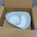 LE TAUCI Chip and Dip Bowls, Anti-Soggy Cereal Bowl, Soup and Side/Cracker Bowls Sets for Breakfast, Soup and Sandwich, Bread Dipping Bowls, Set of 2, White