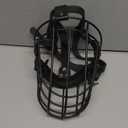 German Shepherd Dog Muzzle Metal Basket for Medium Large Dogs Adjustable Durable Leather Straps Secure Wire Mask for Biting Chewing Barking (Black, L - Size)